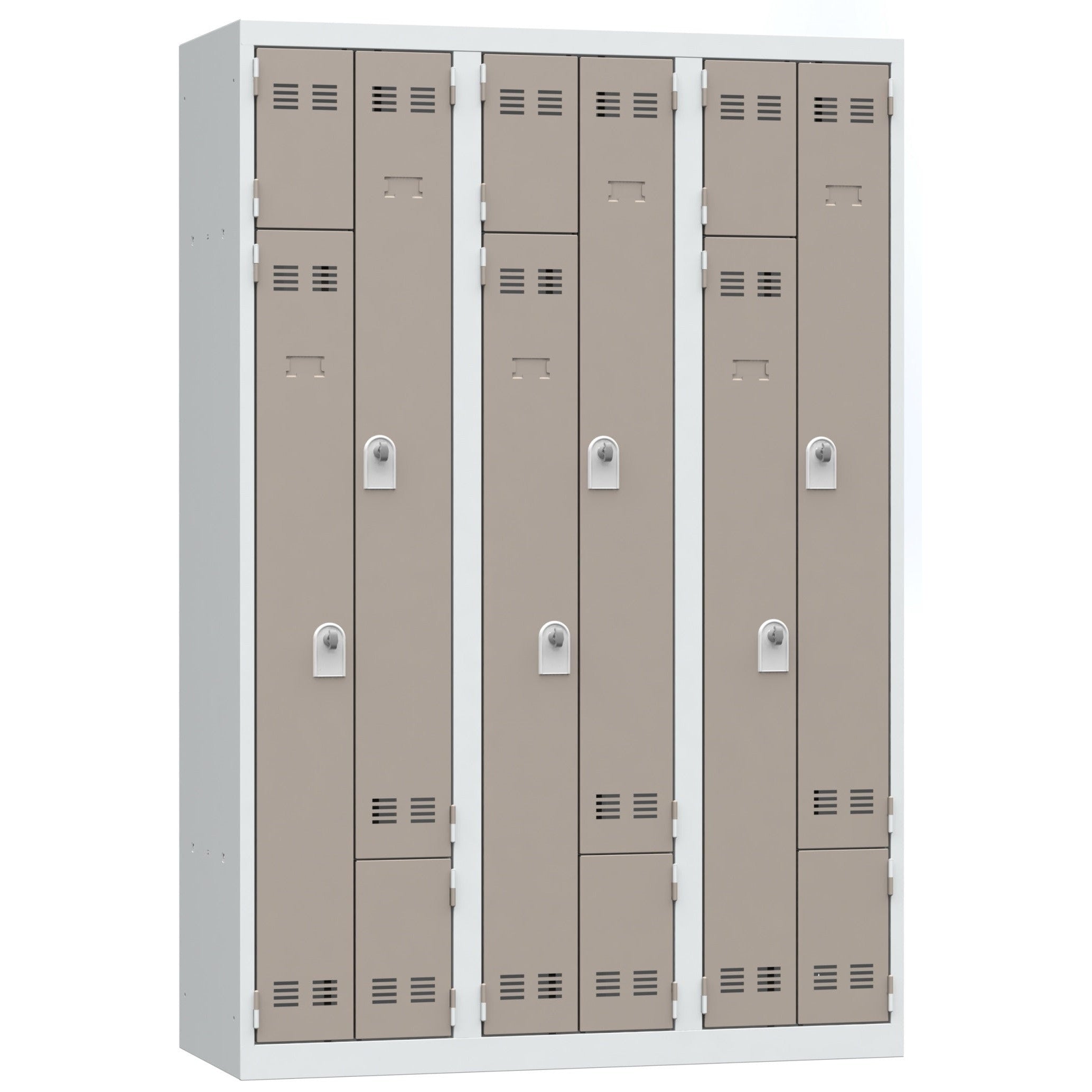 Vestiaires gain de place 3 colonnes - Cadenassable