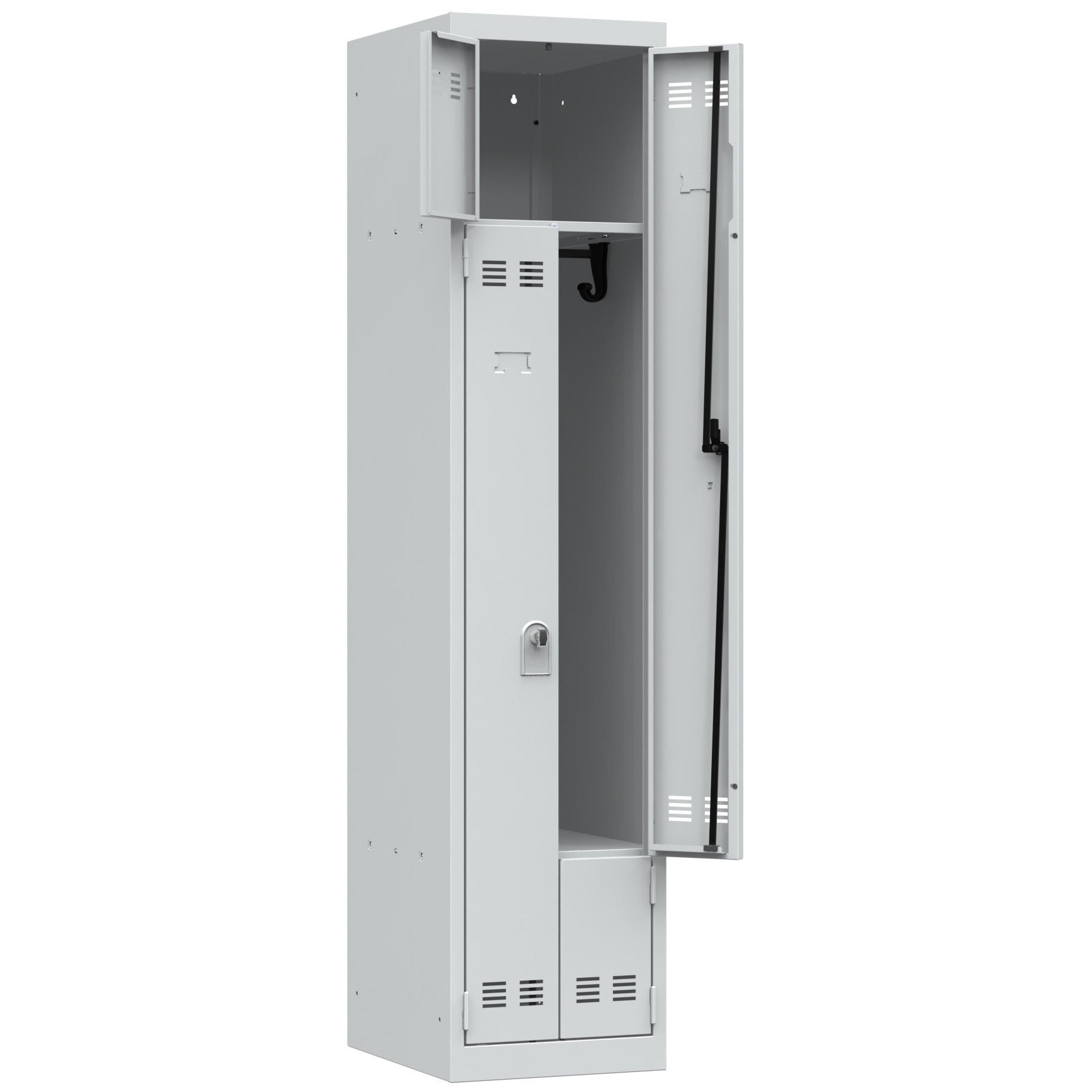 Vestiaires monobloc gain de place 1 colonne - Cadenassable