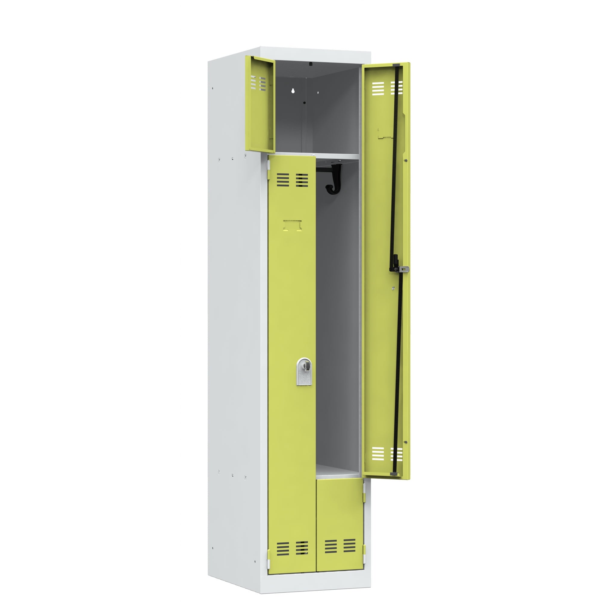 Vestiaires monobloc gain de place 1 colonne - Cadenassable