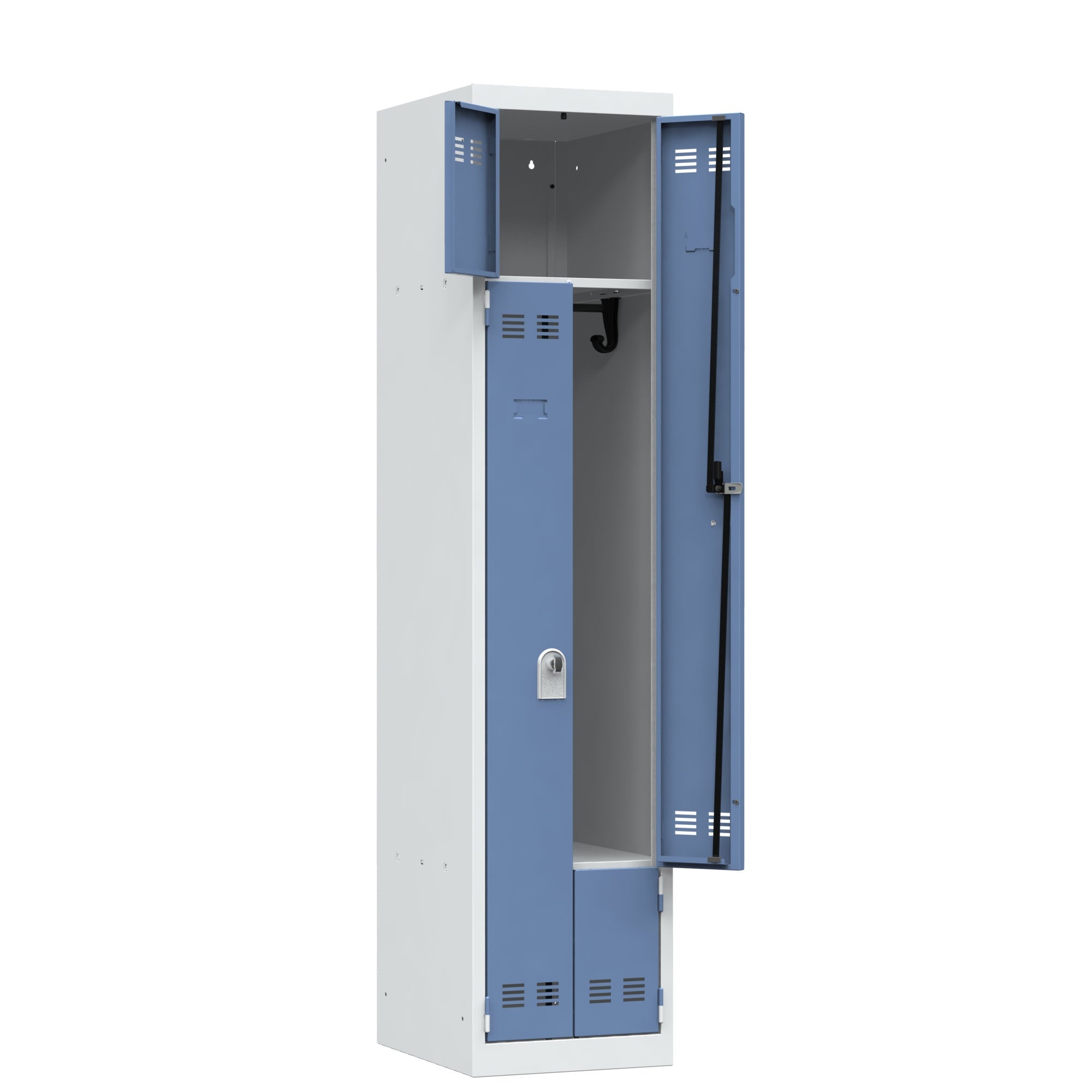 Vestiaires monobloc gain de place 1 colonne - Cadenassable