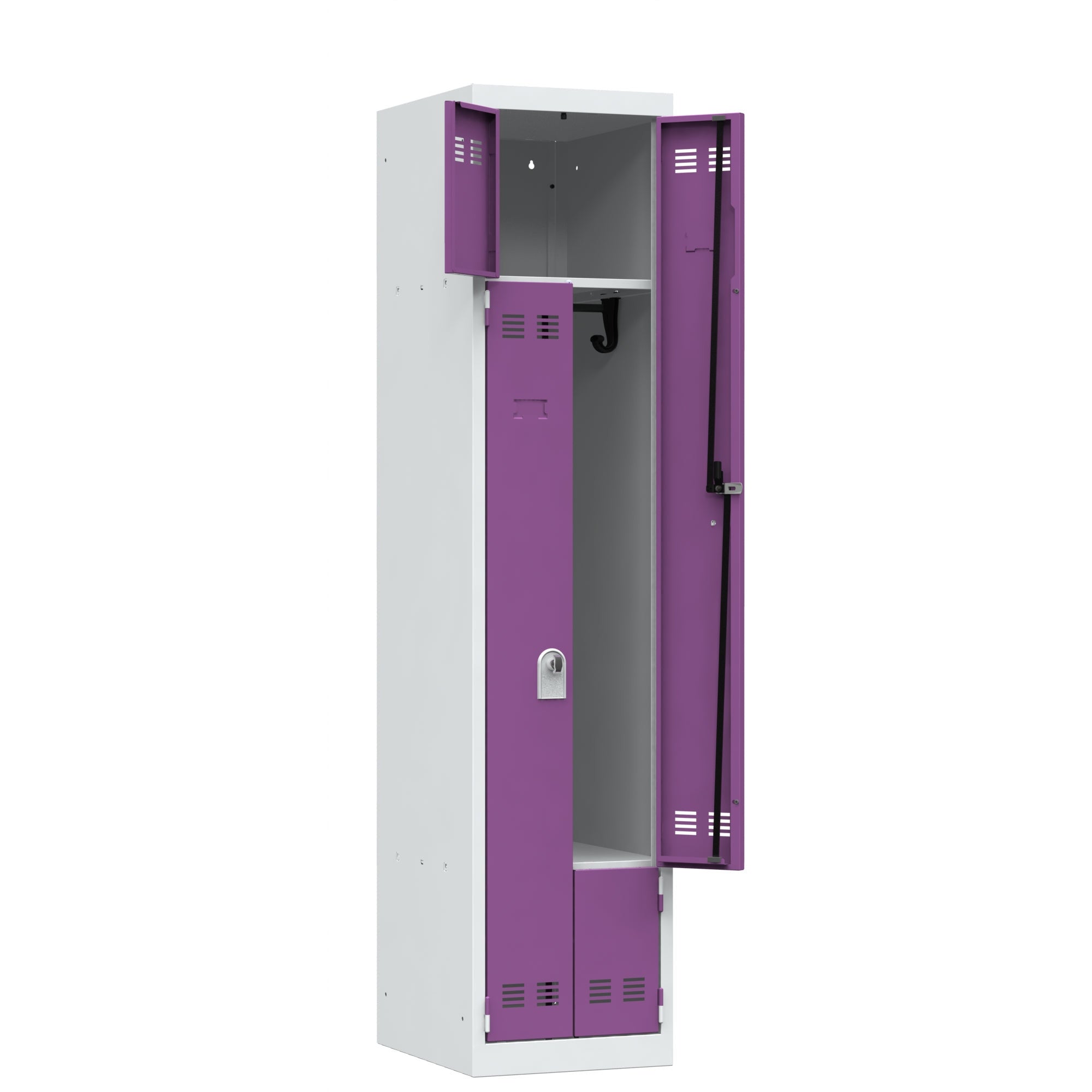 Vestiaires monobloc gain de place 1 colonne - Cadenassable