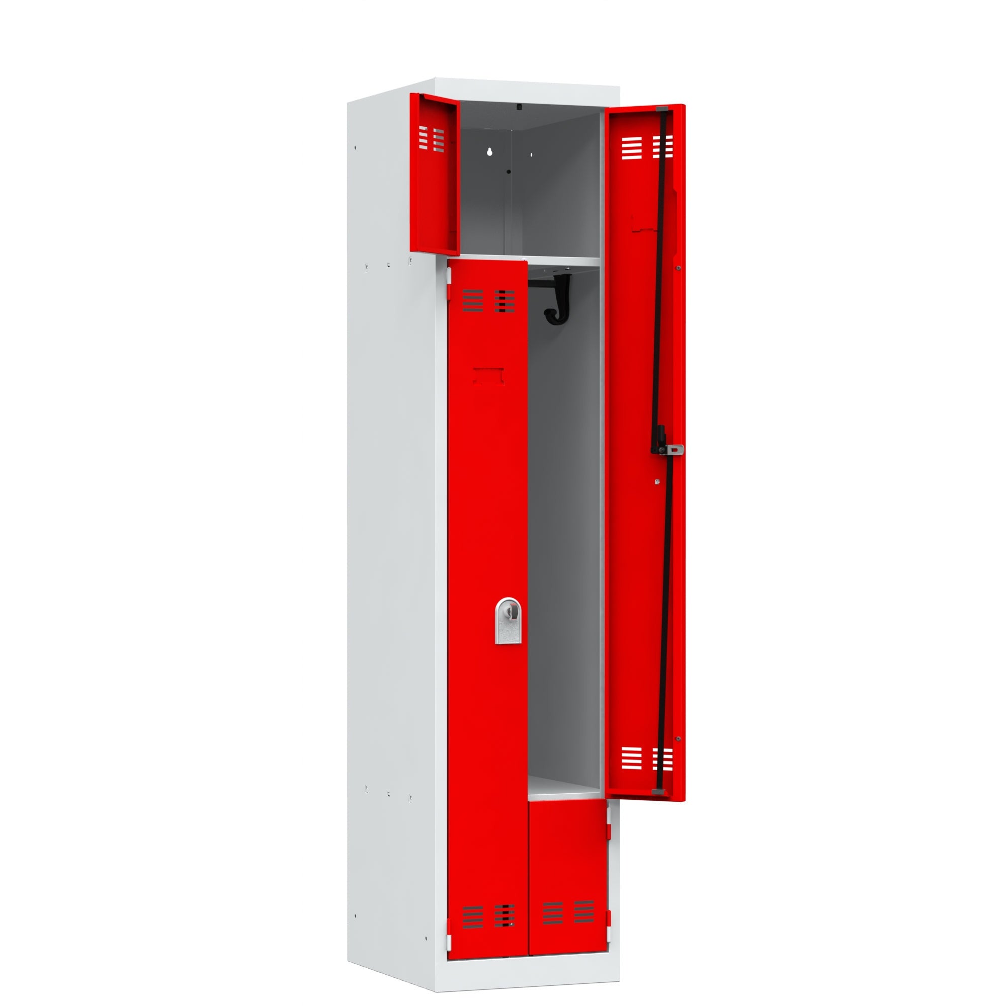 Vestiaires monobloc gain de place 1 colonne - Cadenassable