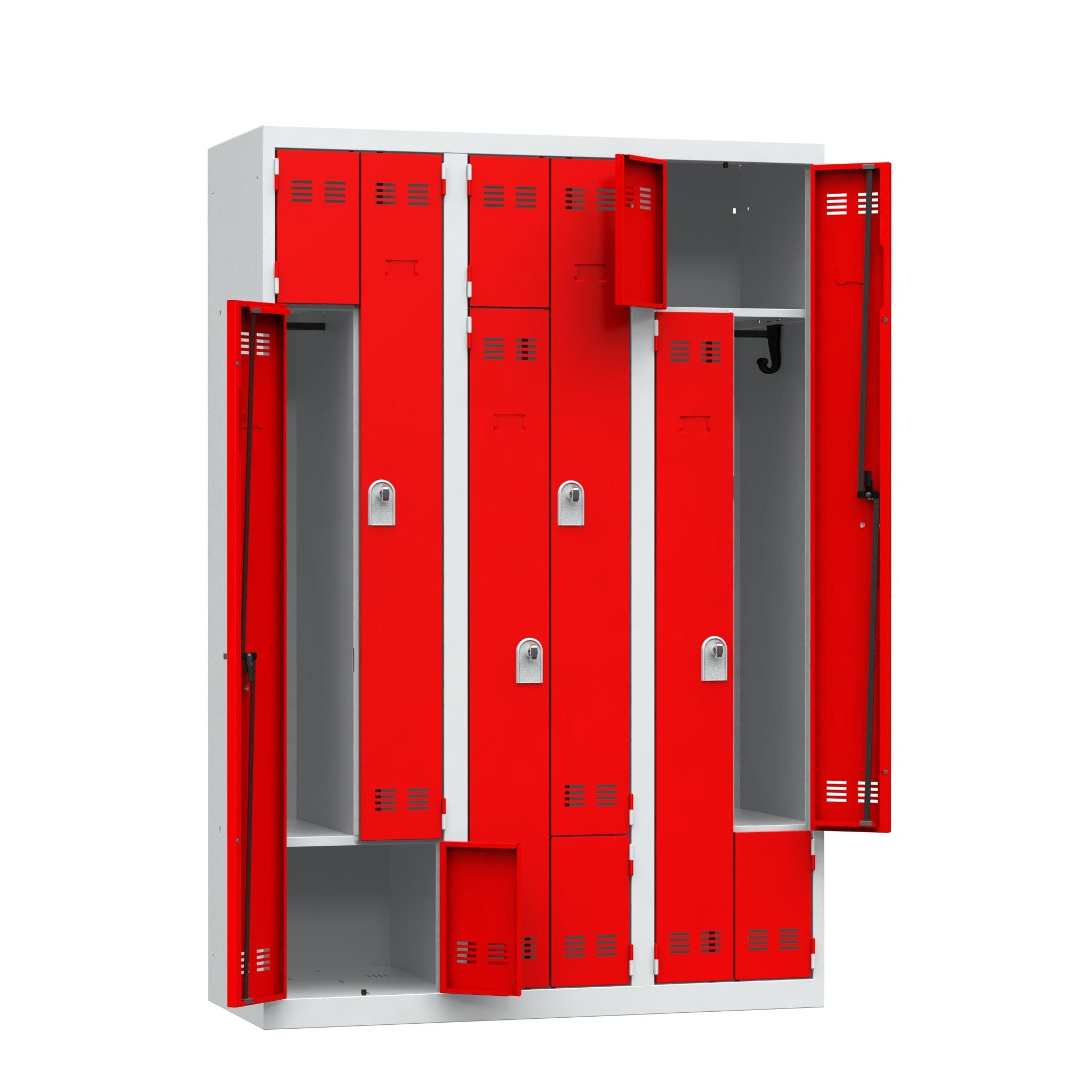 Vestiaires gain de place 3 colonnes - Cadenassable