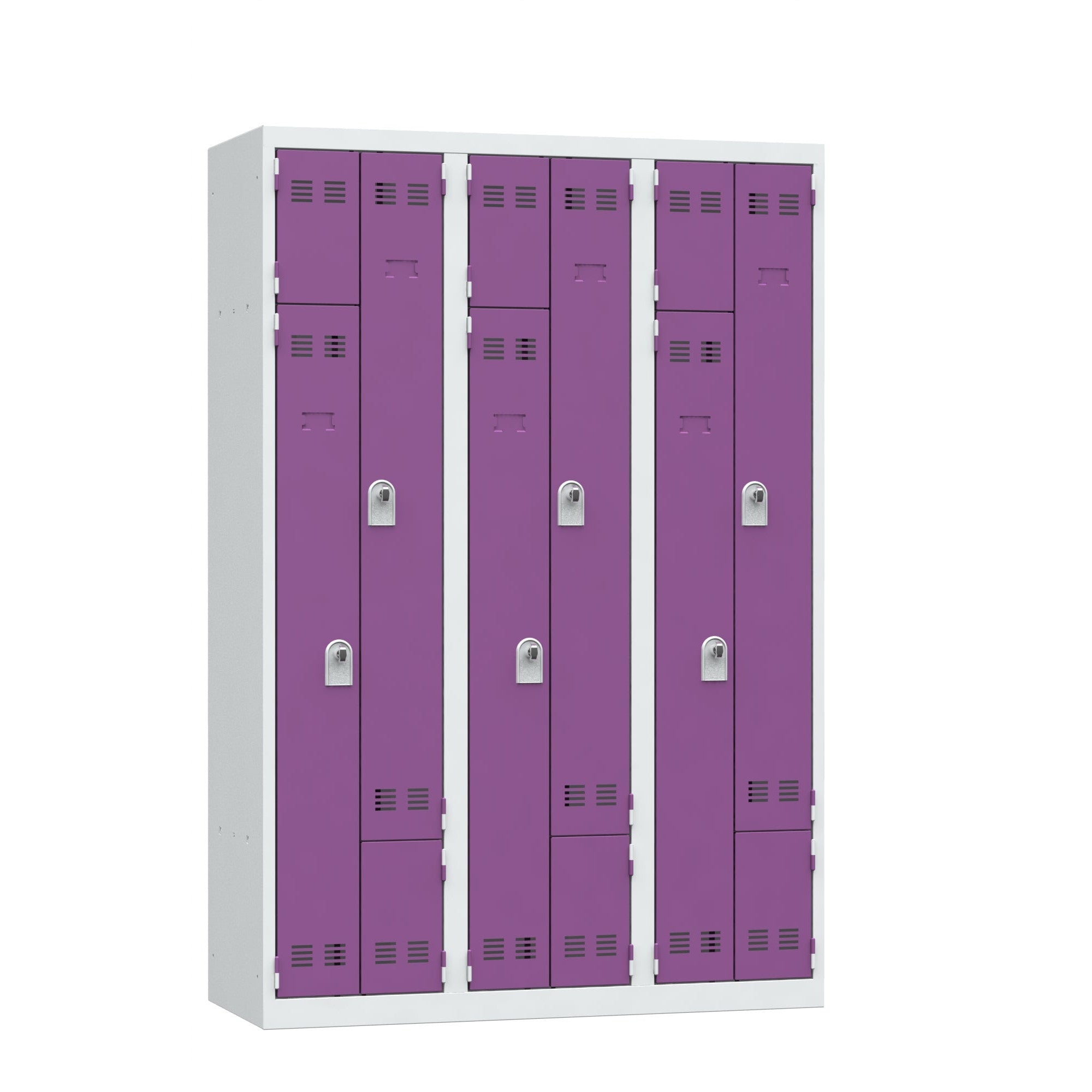 Vestiaires gain de place 3 colonnes - Cadenassable