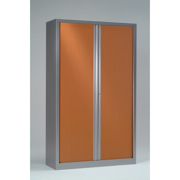 Armoire à rideaux 198x120x43 cm décor bois