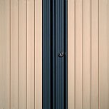 Armoire à rideaux 198x120x43 cm décor bois