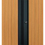Armoire à rideaux 198x120x43 cm décor bois