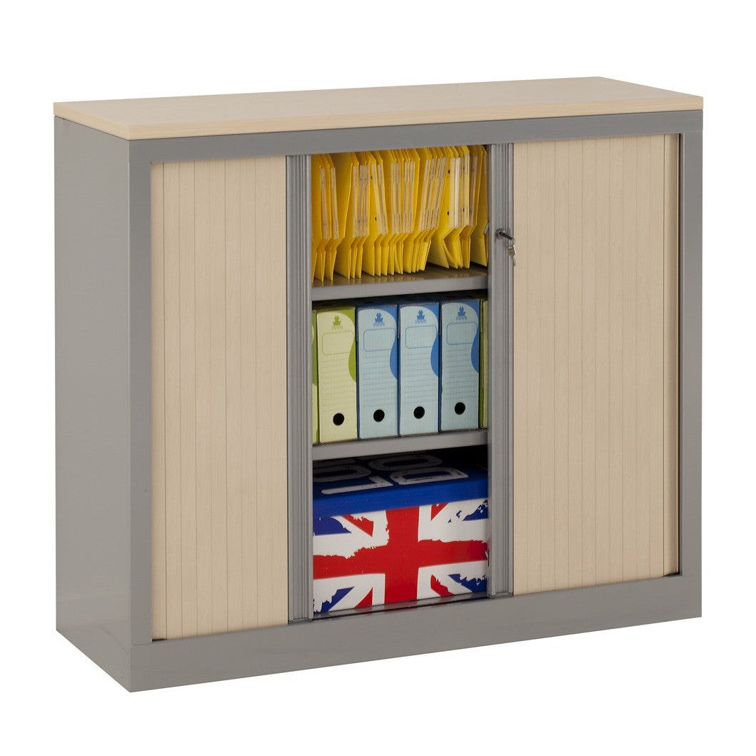 Armoire à rideaux 100x120x43 cm décor bois