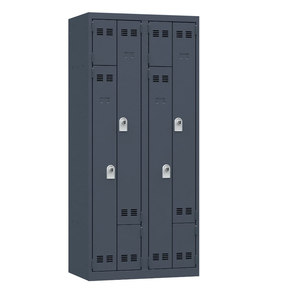 Vestiaires monobloc gain de place 2 colonnes - Cadenassable