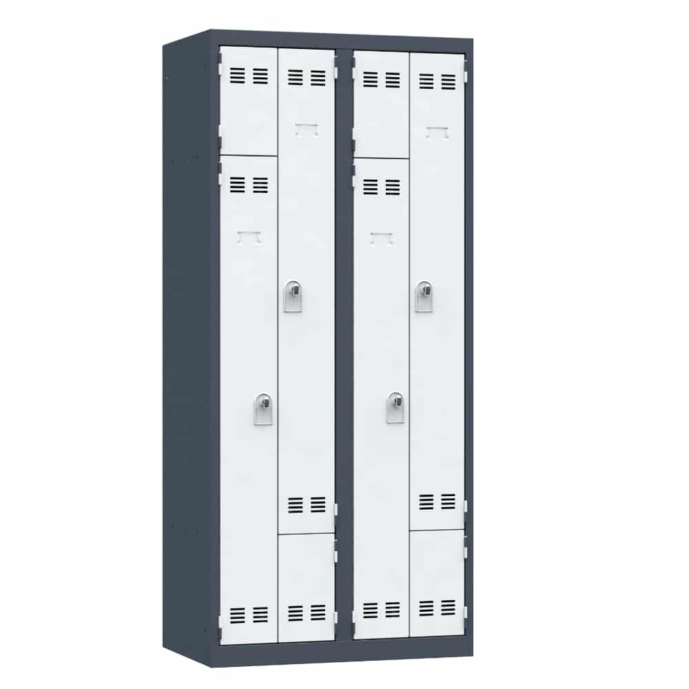 Vestiaires monobloc gain de place 2 colonnes - Cadenassable