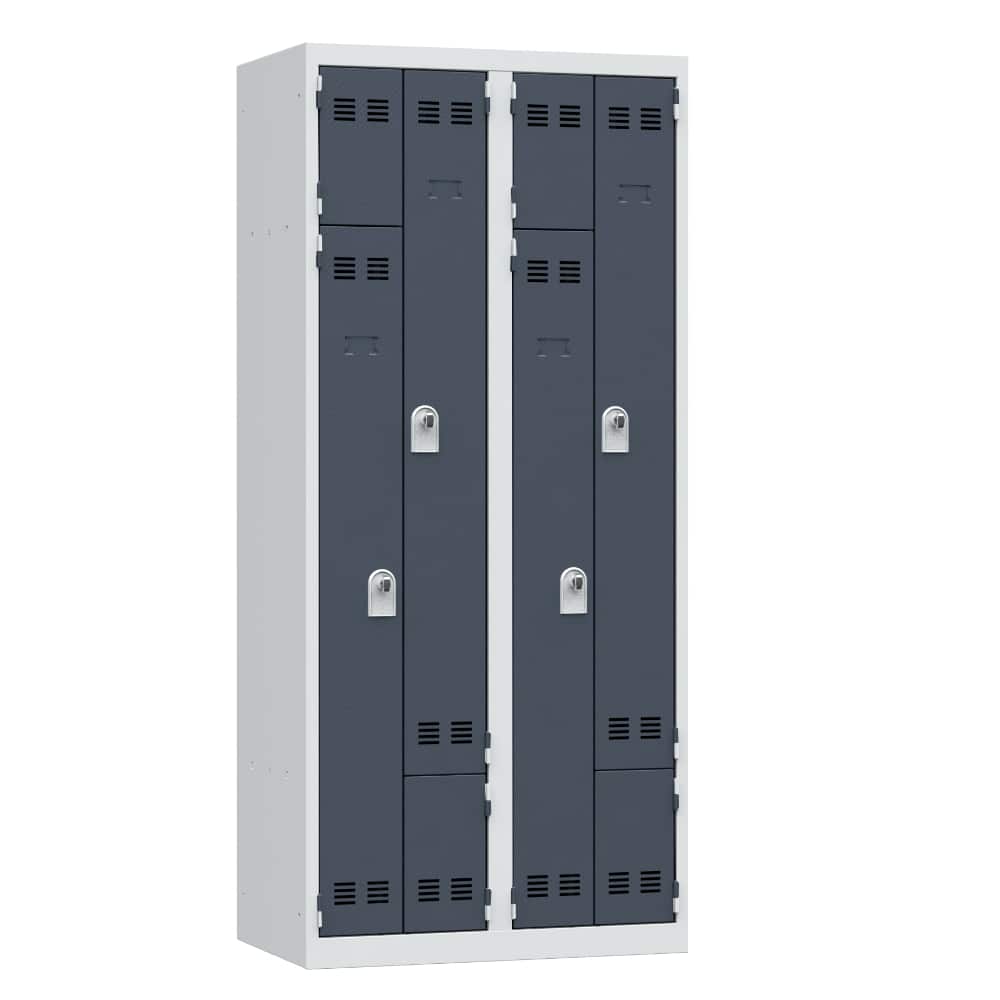 Vestiaires monobloc gain de place 2 colonnes - Cadenassable