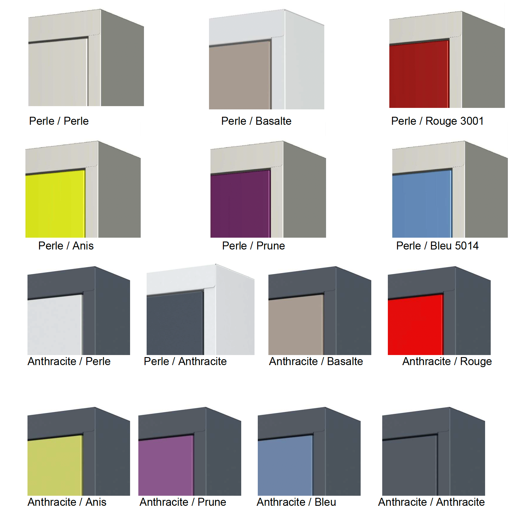 Vestiaires monobloc gain de place 2 colonnes - Cadenassable