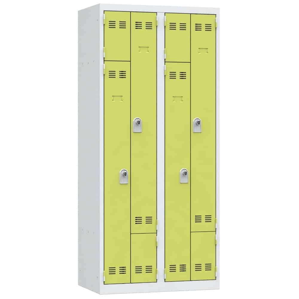 Vestiaires monobloc gain de place 2 colonnes - Cadenassable