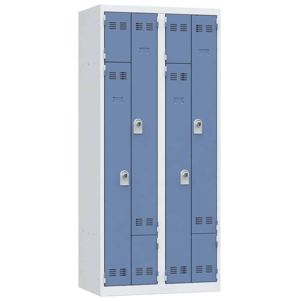 Vestiaires monobloc gain de place 2 colonnes - Cadenassable