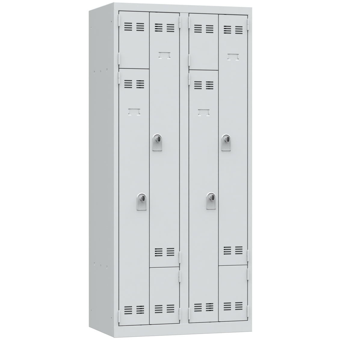 Vestiaires monobloc gain de place 2 colonnes - Cadenassable