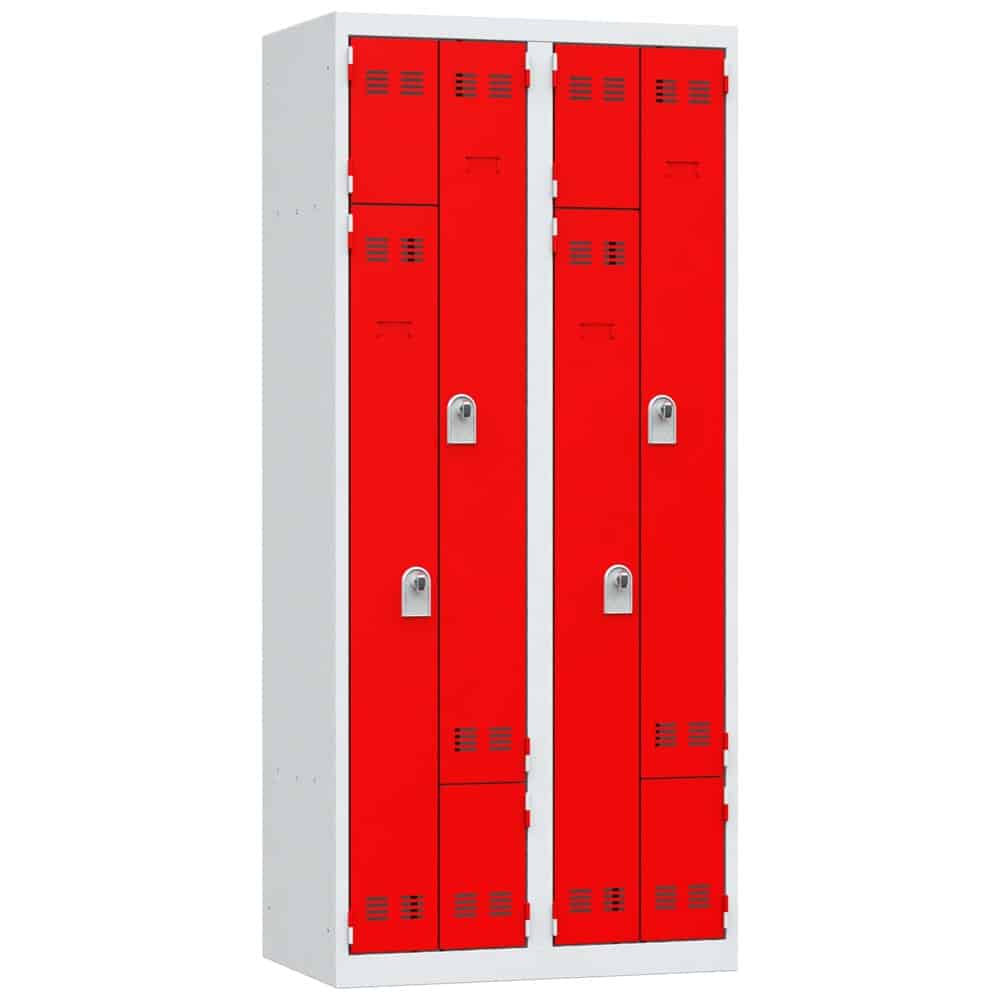 Vestiaires monobloc gain de place 2 colonnes - Cadenassable
